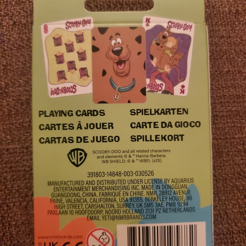 Aquarius Scooby-Doo Playing Cards- NIB